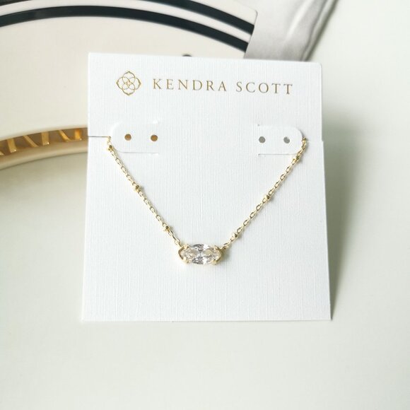 Kendra Scott Jewelry - Kendra Scott Genevieve Gold White Crystal Satellite Short Necklace
